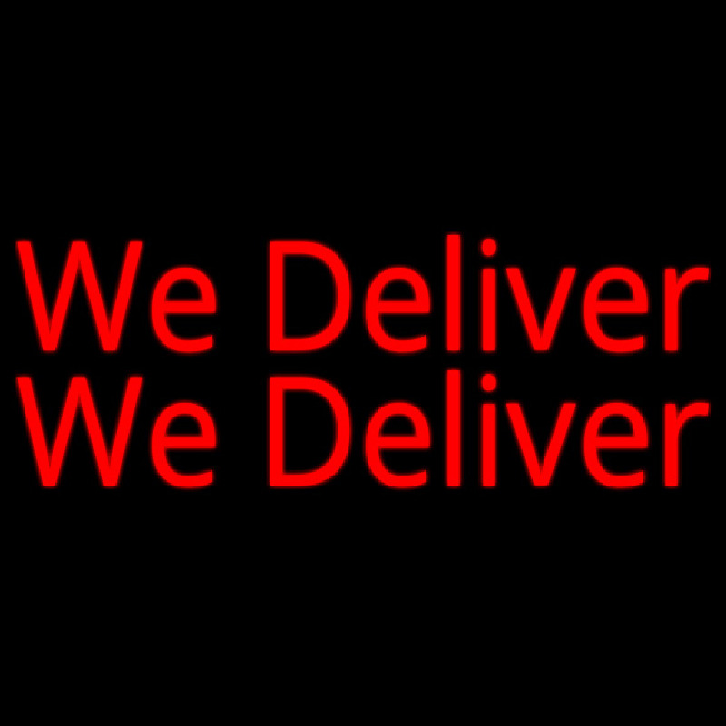 Red We Deliver Neonkyltti