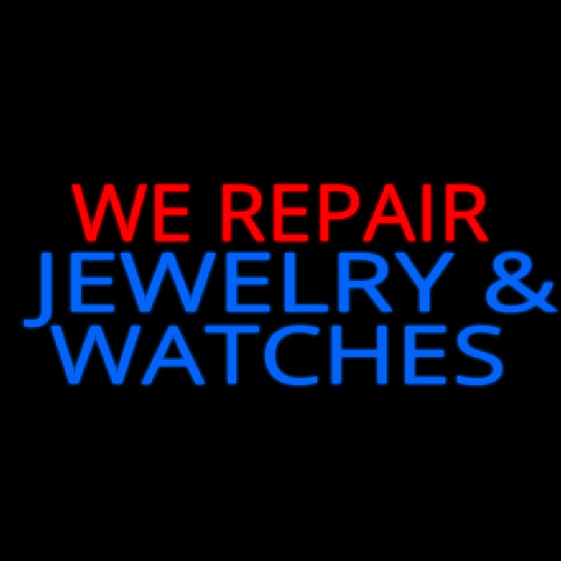 Red We Repair Blue Jewelry And Watches Neonkyltti