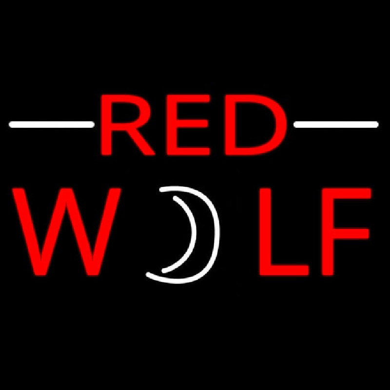 Red Wolf Beer Sign Neonkyltti