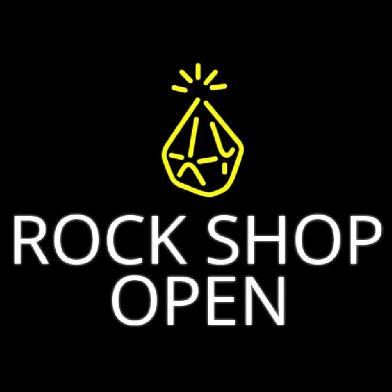 Rock Shop Open Neonkyltti