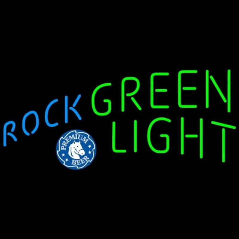 Rolling Rock Bule Green Light Beer Sign Neonkyltti