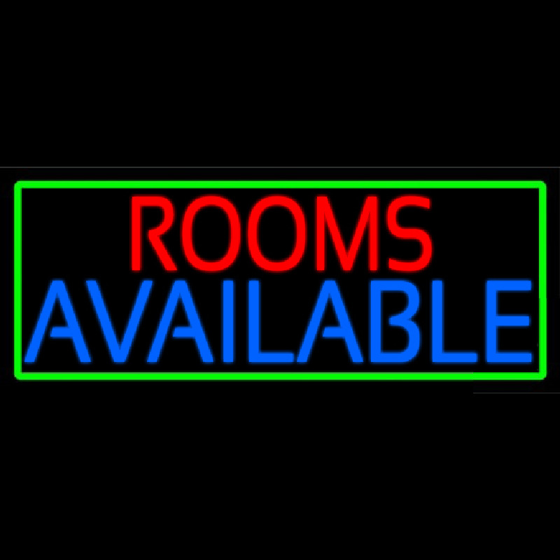 Rooms Available Vacancy With Green Border Neonkyltti