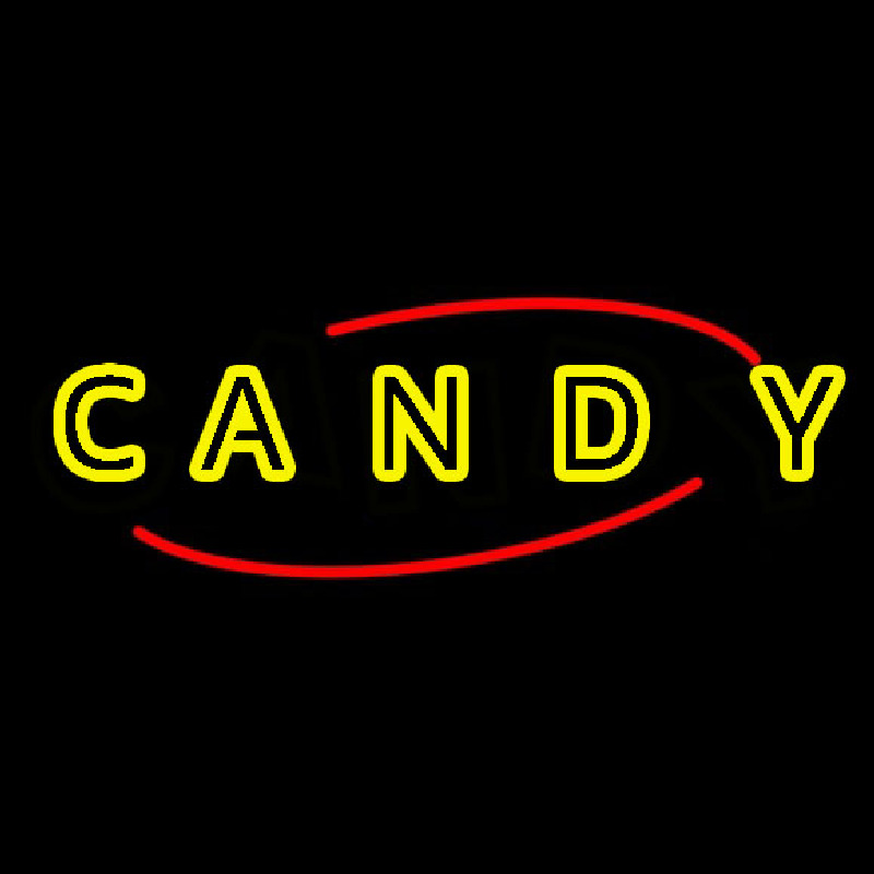 Round Yellow Candy Neonkyltti