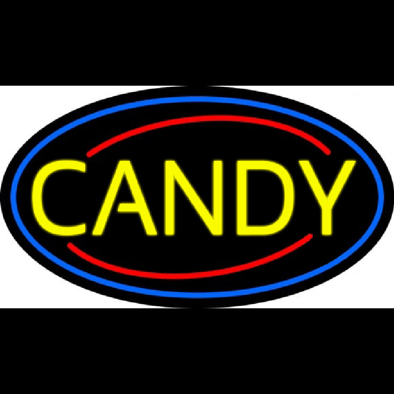 Round Yellow Candy Neonkyltti