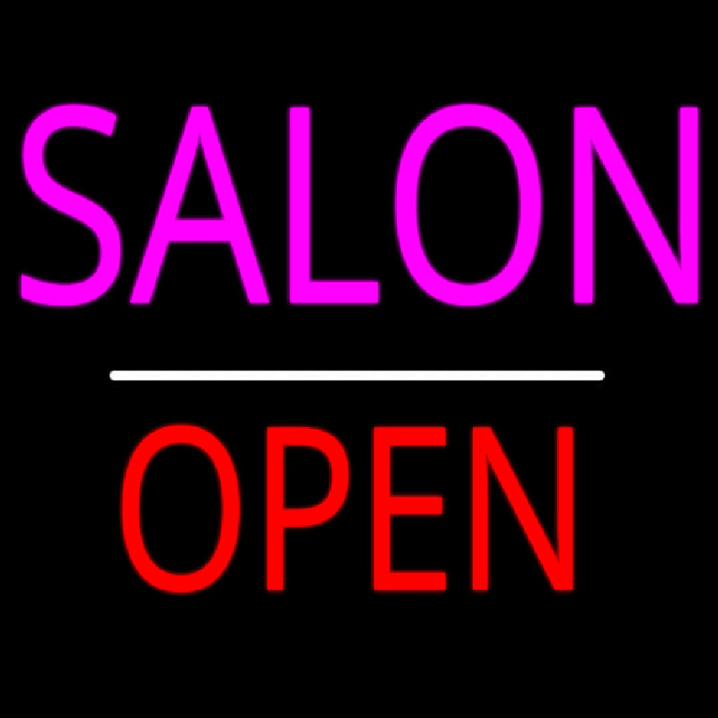 Salon Open White Line Neonkyltti