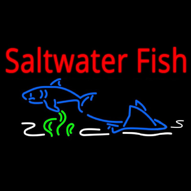 Saltwater Fish Red Te t With Colored Fish Scene Neonkyltti