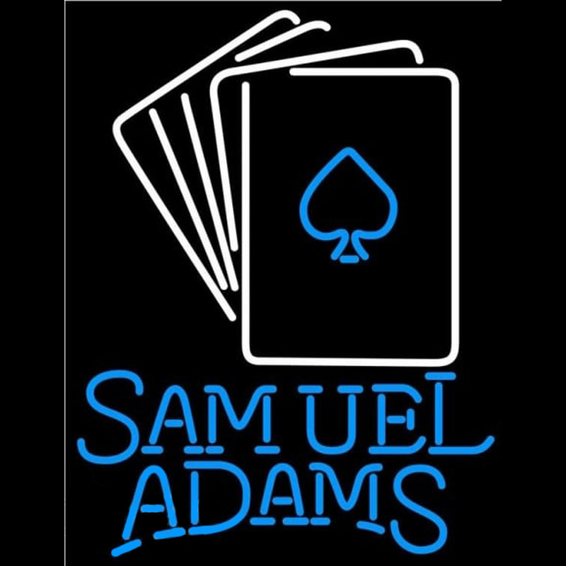 Samuel Adams Cards Beer Sign Neonkyltti