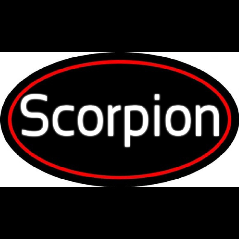 Scorpion Red Oval Neonkyltti