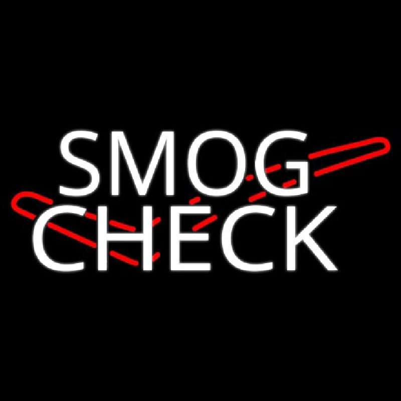 Smog Check Logo Neonkyltti