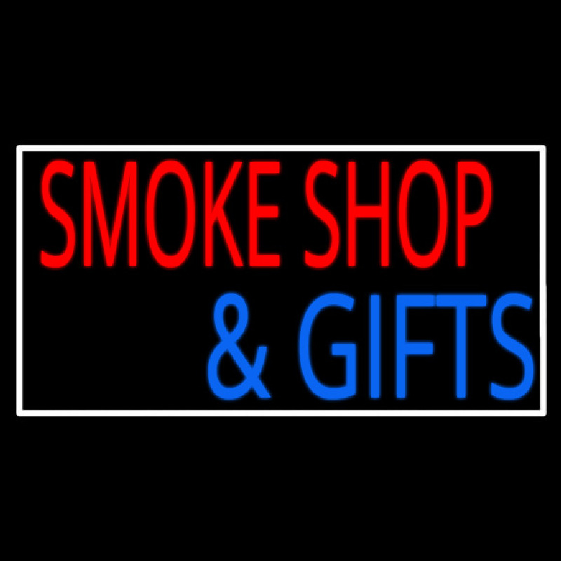 Smoke Shop And Gifts With Border Neonkyltti