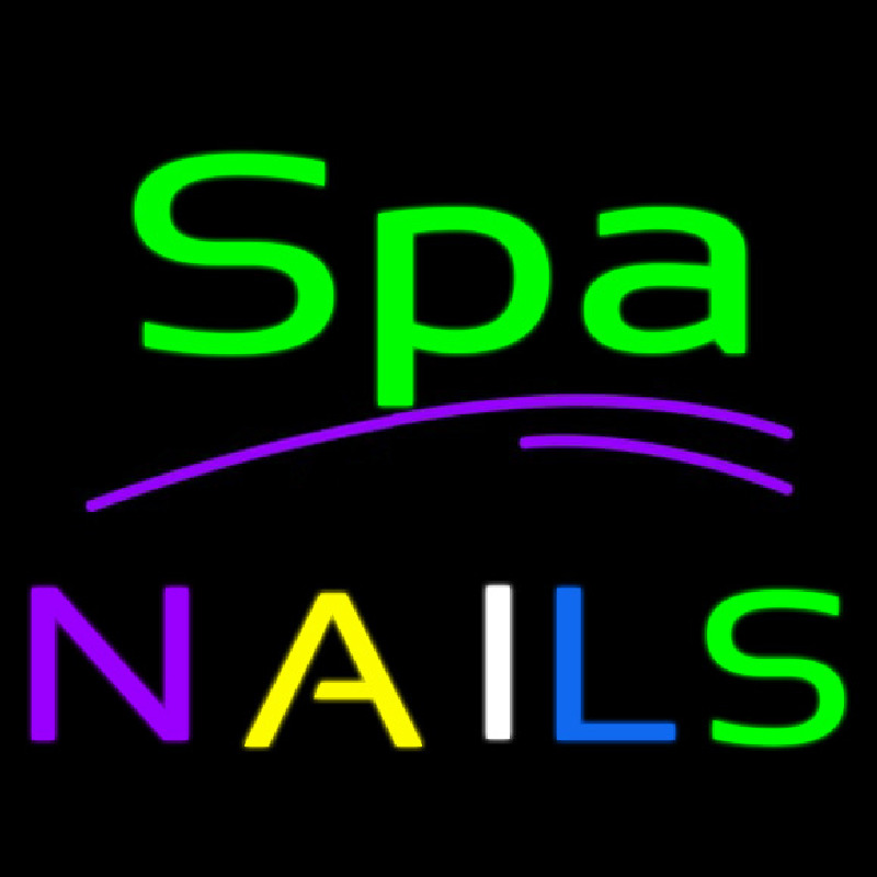 Spa Nails In Rainbow Neon Neonkyltti