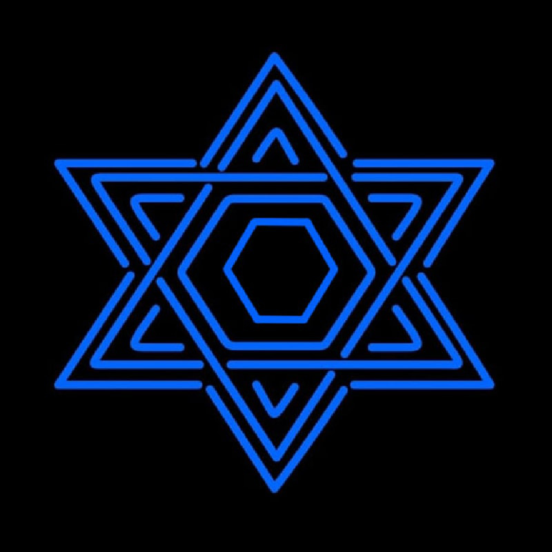 Star Of David Judaism Neonkyltti