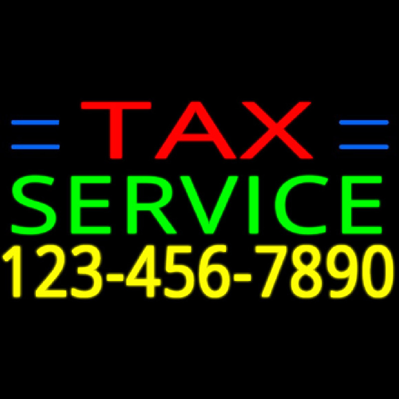 Ta  Service With Phone Number Neonkyltti