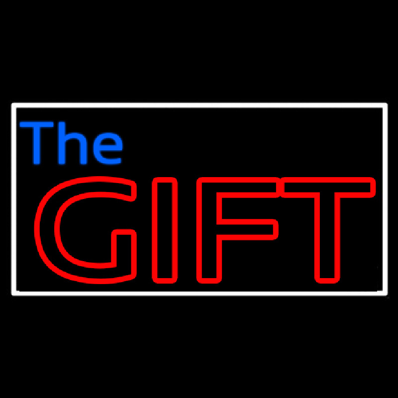 The Gift With Border Neonkyltti