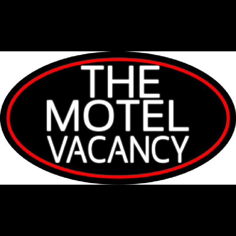 The Motel Vacancy With Red Border Neonkyltti