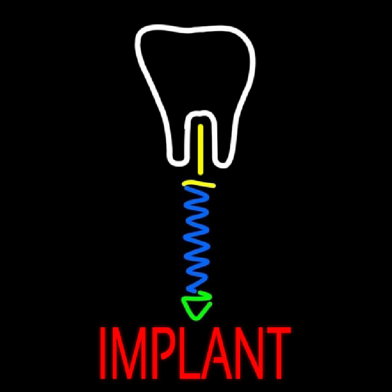 Tooth Implant With Logo Neonkyltti