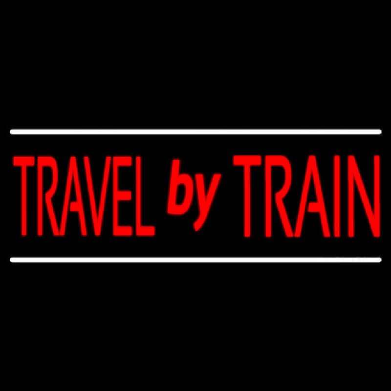 Travel By Train Neonkyltti