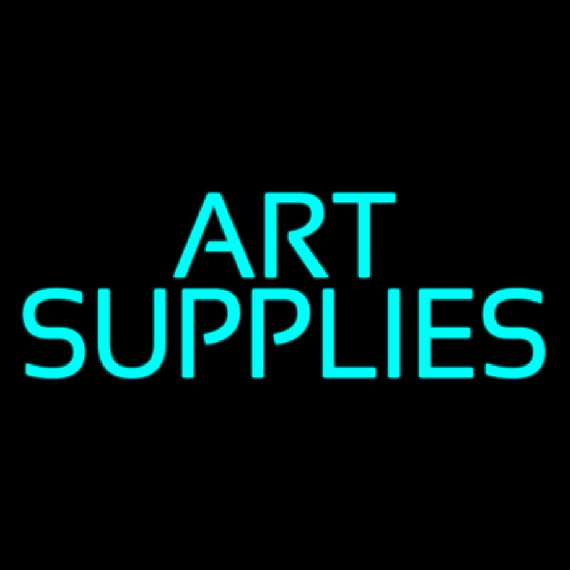 Turquoise Art Supplies 1 Neonkyltti