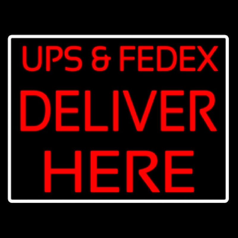 Ups And Fede  Deliver Here Neonkyltti