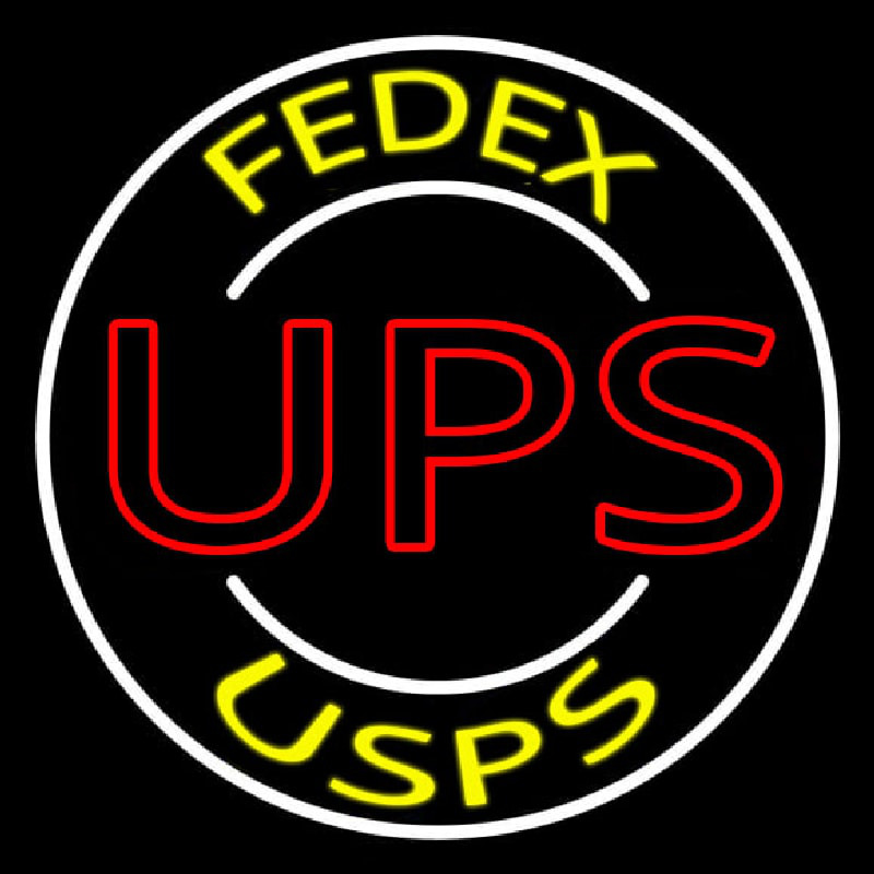 Ups Fede  Usps With Circle Neonkyltti