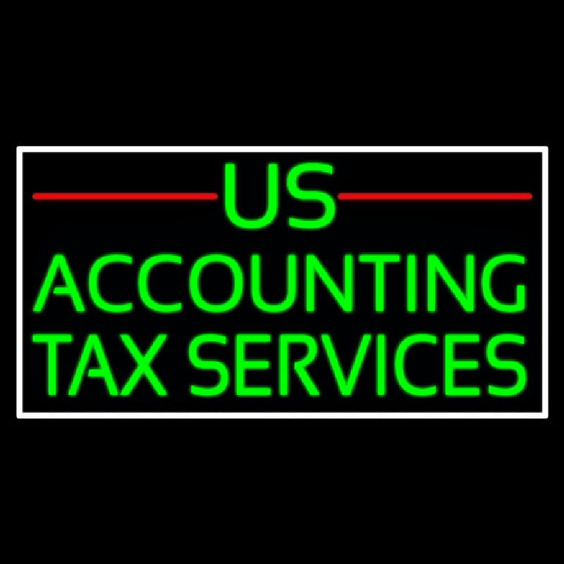 Us Accounting Ta  Service 1 Neonkyltti