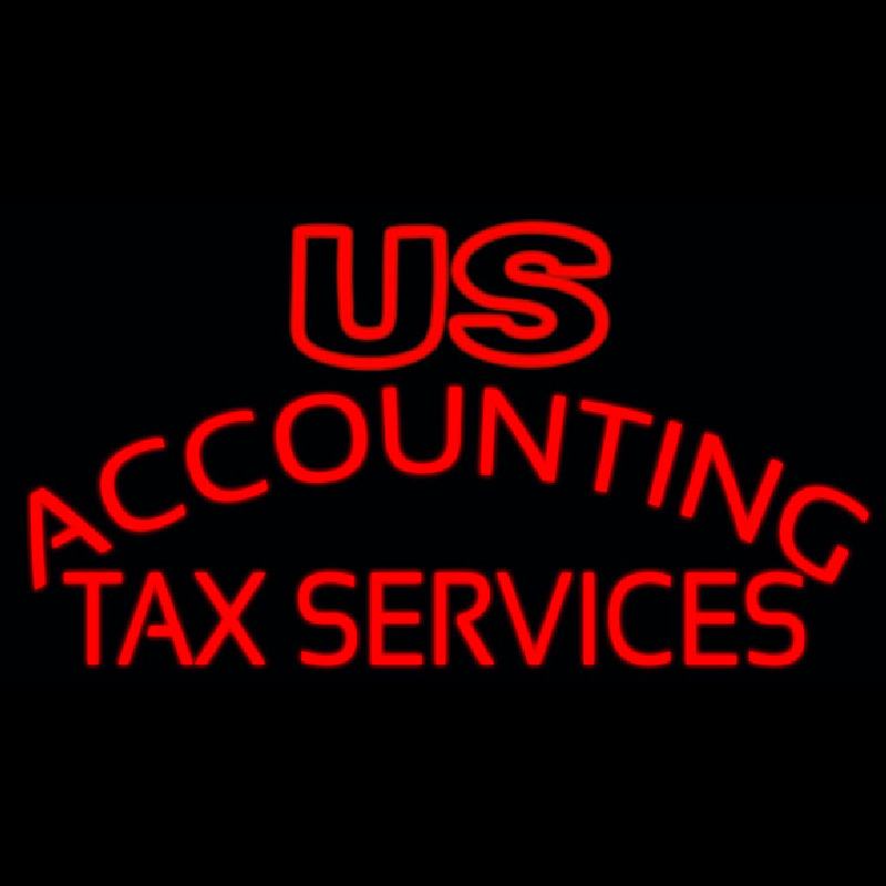 Us Accounting Ta  Service Neonkyltti