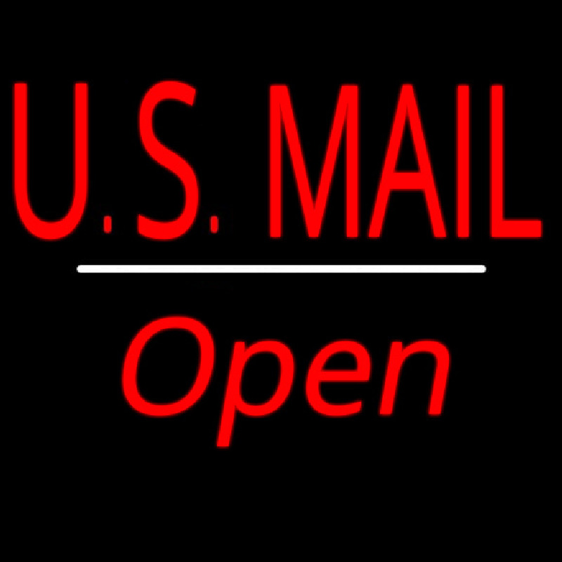 Us Mail Script1 Open White Line Neonkyltti