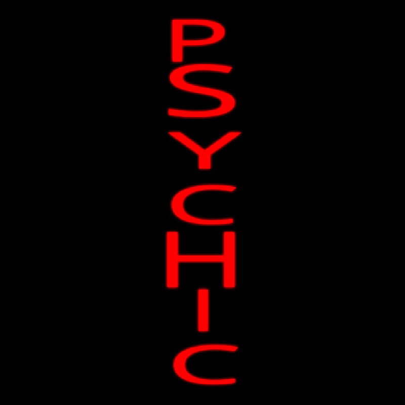 Vertical Red Psychic Neonkyltti