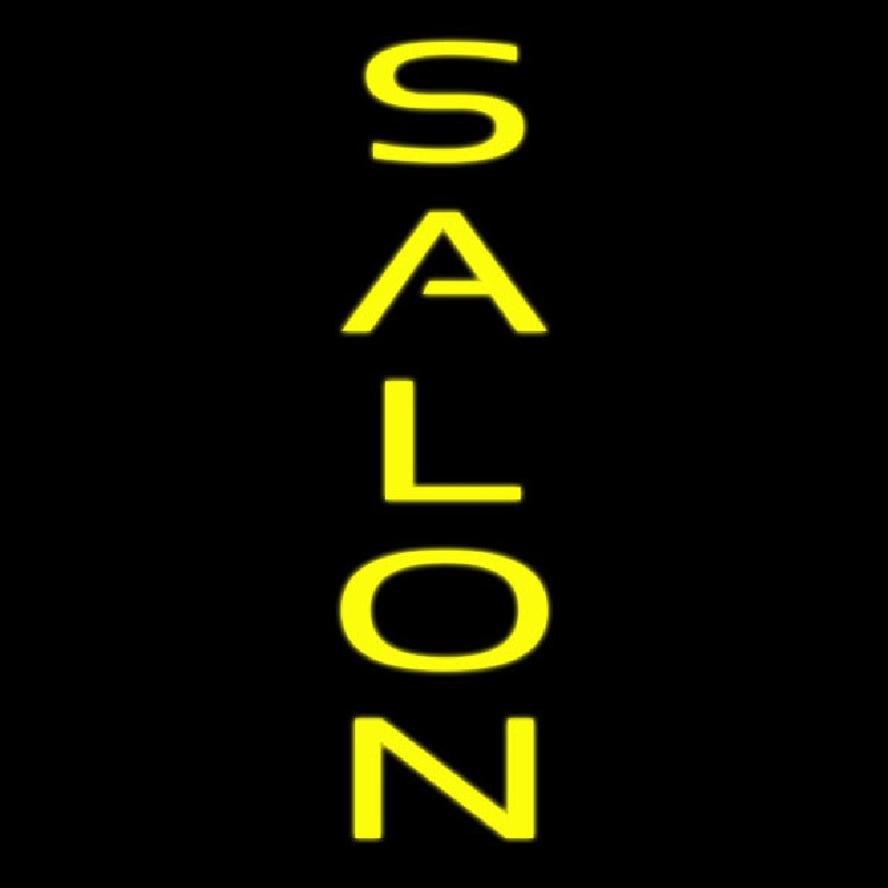 Vertical Yellow Salon Neonkyltti