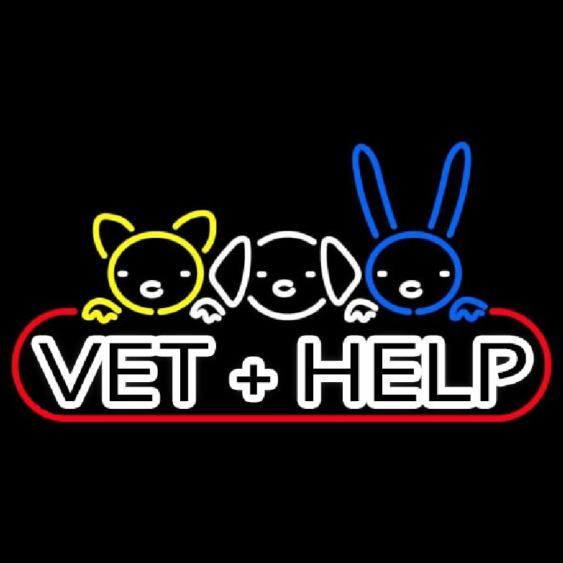 Vet Help Neonkyltti