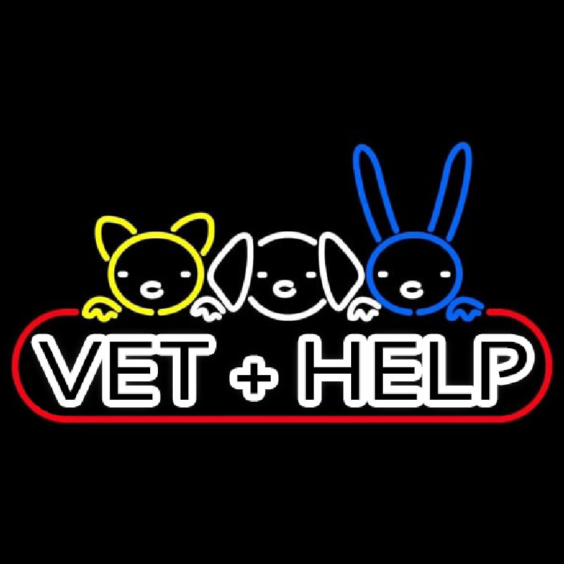 Vet Help Neonkyltti