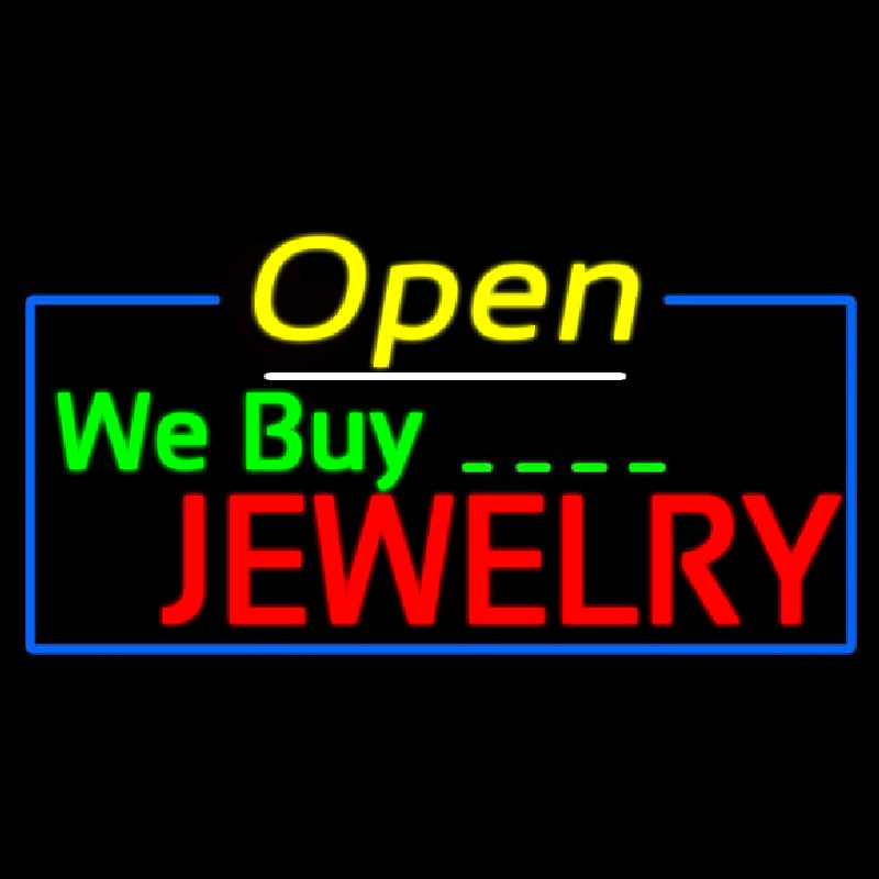 We Buy Jewelry Open Neonkyltti