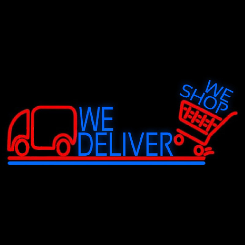 We Deliver With Van Neonkyltti