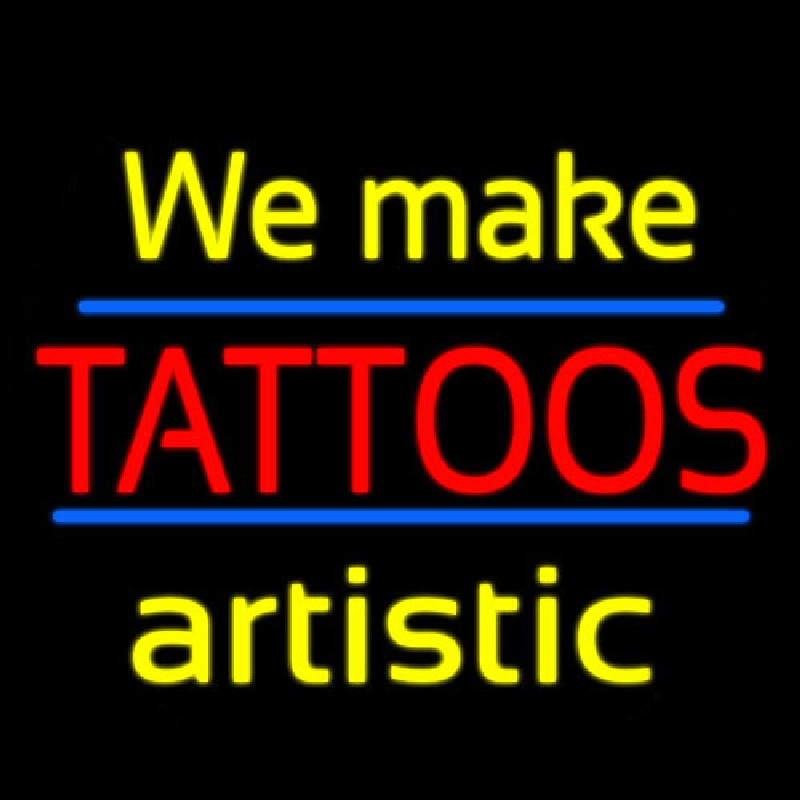 We Make Tattoos Artistic Neonkyltti