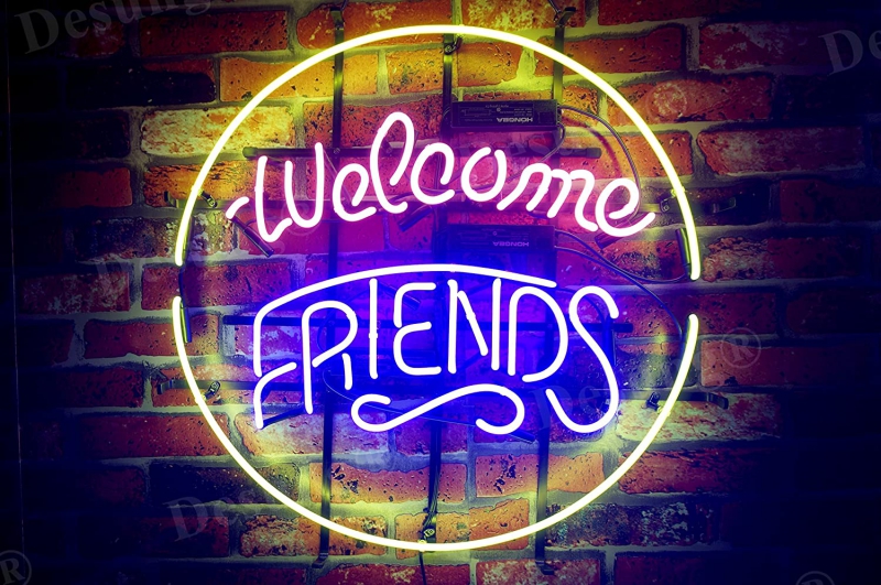 Welcome Friends Neonkyltti