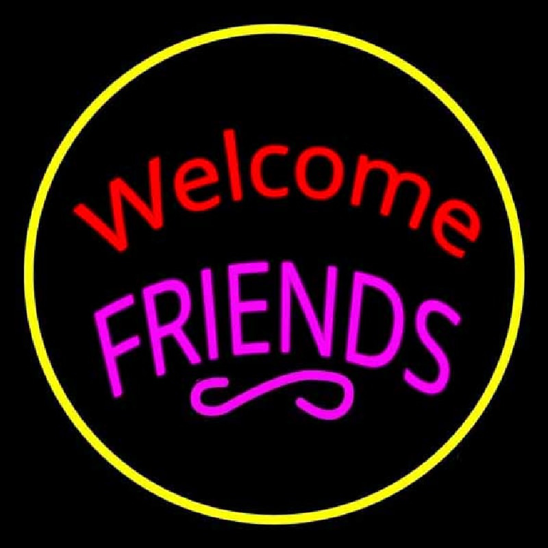 Welcome Friends Neonkyltti