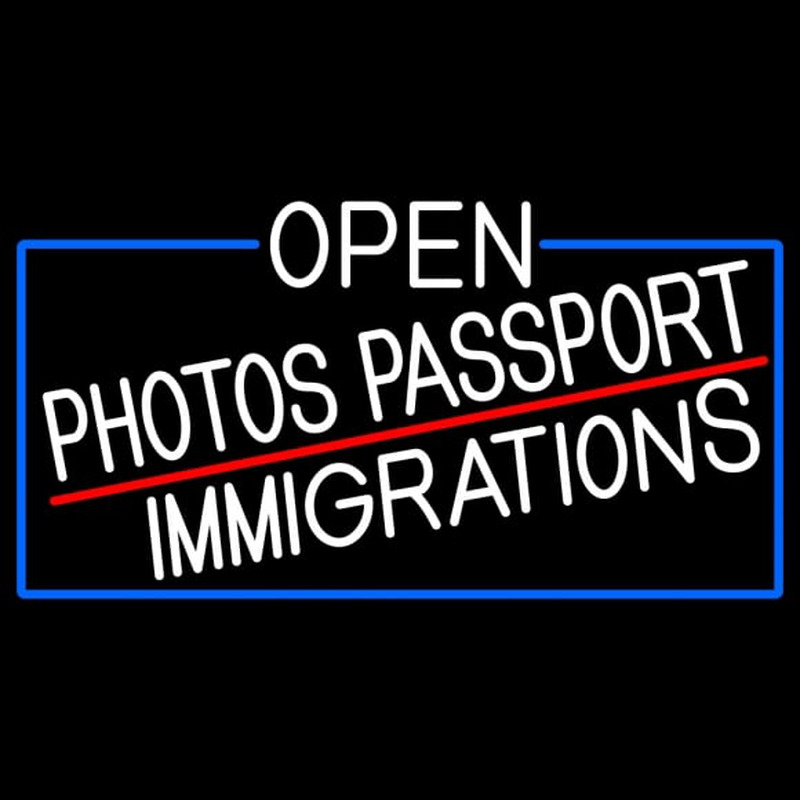 White Open Photos Passport Immigrations With Blue Border Neonkyltti