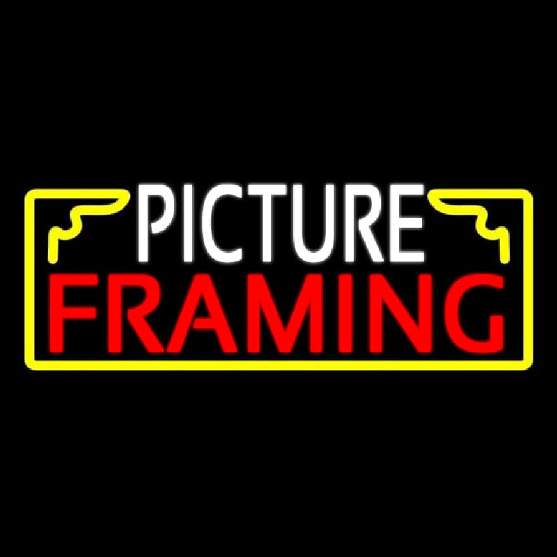 White Picture Framing With Frame Logo Neonkyltti