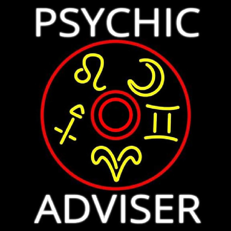 White Psychic Adviser With Logo Neonkyltti