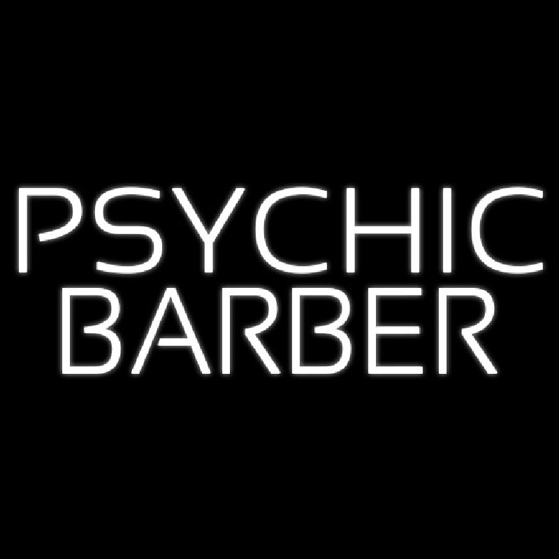 White Psychic Barber Neonkyltti