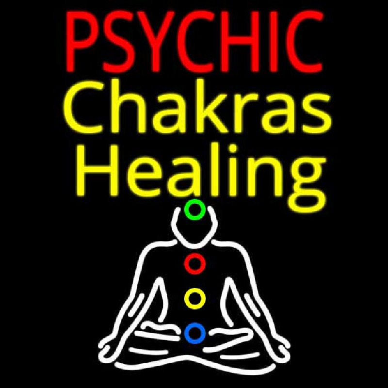 White Psychic Chakras Healing Neonkyltti