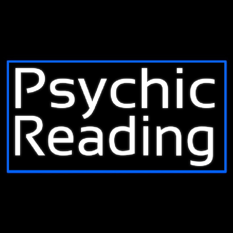 White Psychic Reading And Blue Border Neonkyltti