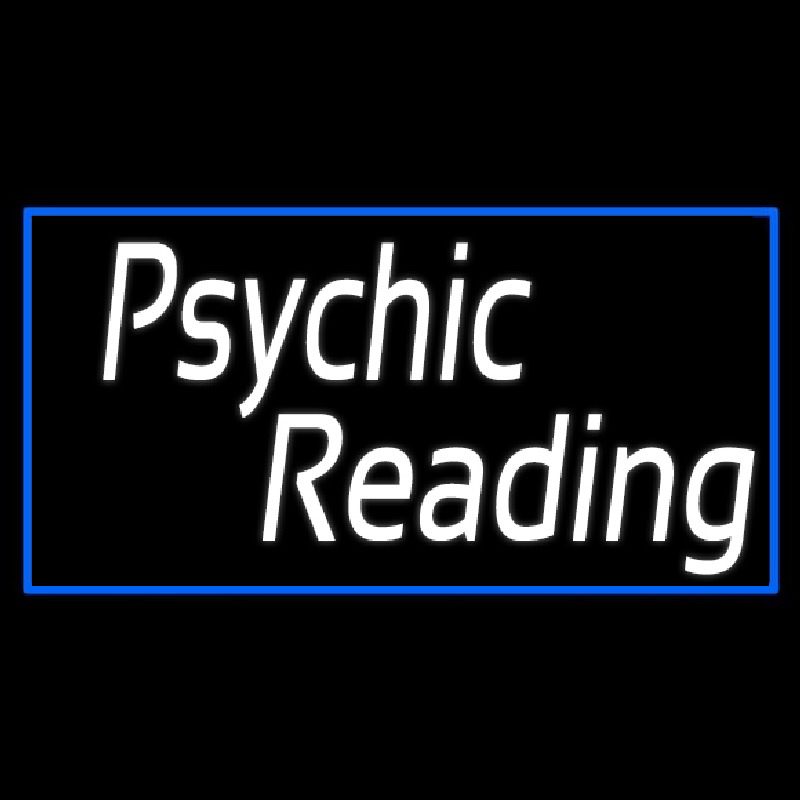 White Psychic Reading With Border Neonkyltti