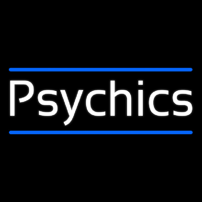 White Psychics With Blue Line Neonkyltti