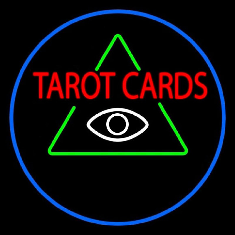 White Tarot Cards Logo Neonkyltti