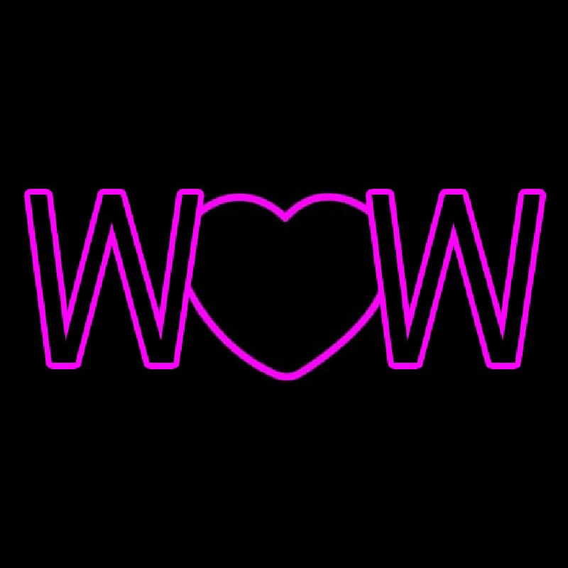 Wow With Heart Neonkyltti