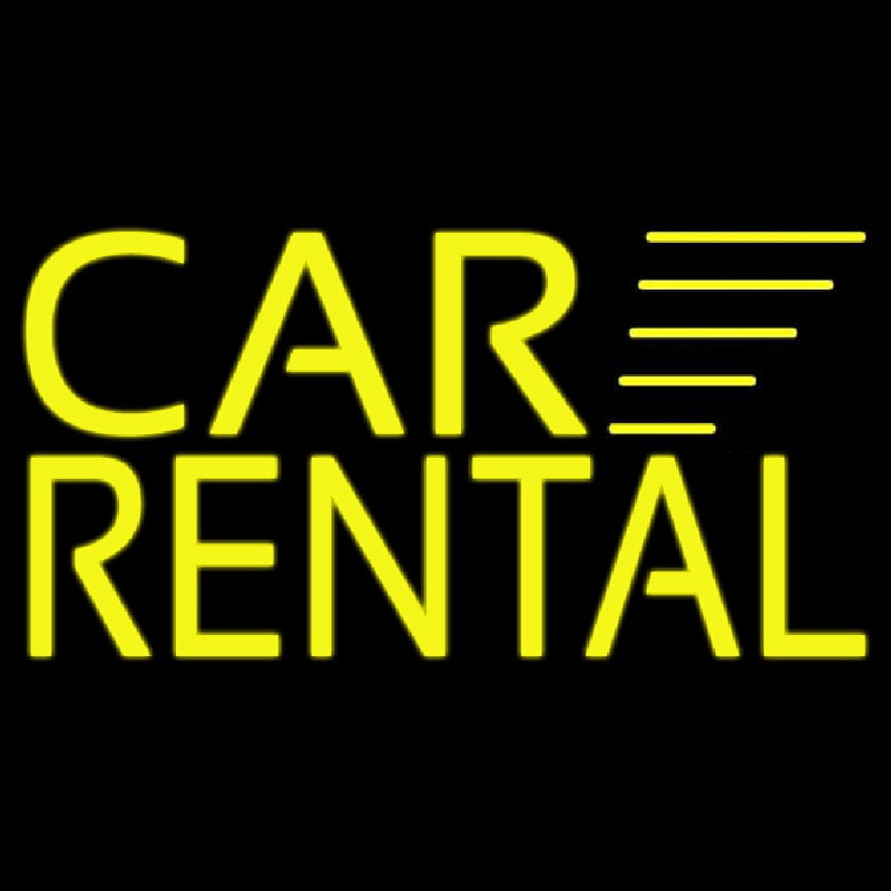 Yellow Car Rental Neonkyltti