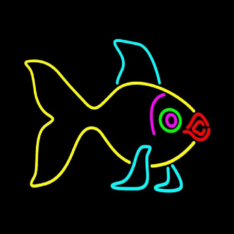 Yellow Fish 1 Neonkyltti