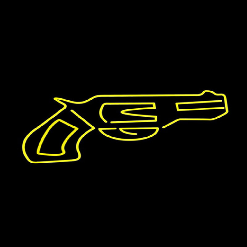 Yellow Gun Neonkyltti