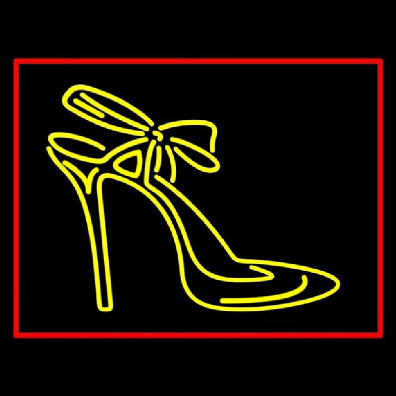 Yellow High Heels With Ribbon Neonkyltti